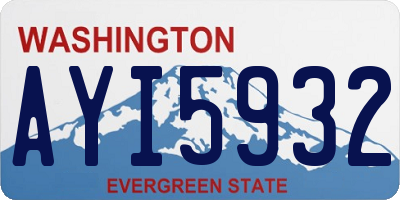 WA license plate AYI5932