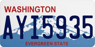 WA license plate AYI5935
