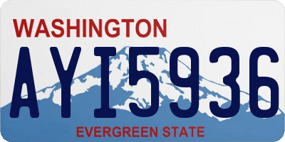 WA license plate AYI5936