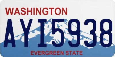 WA license plate AYI5938