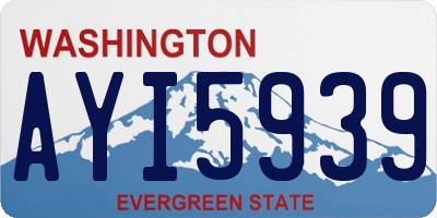 WA license plate AYI5939