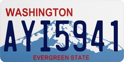 WA license plate AYI5941