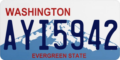 WA license plate AYI5942