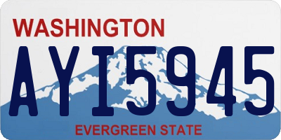 WA license plate AYI5945