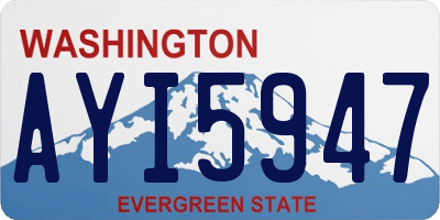WA license plate AYI5947