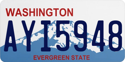 WA license plate AYI5948