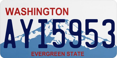 WA license plate AYI5953