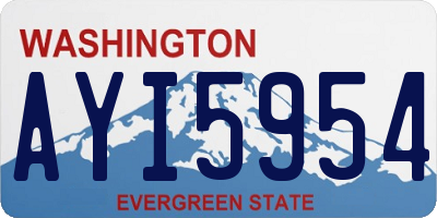 WA license plate AYI5954