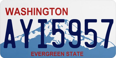 WA license plate AYI5957