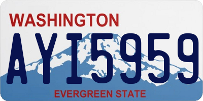 WA license plate AYI5959