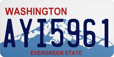WA license plate AYI5961