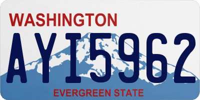 WA license plate AYI5962