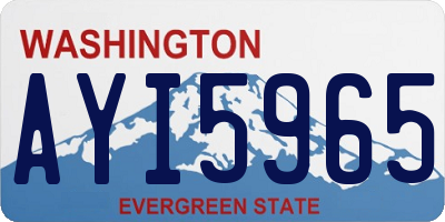 WA license plate AYI5965