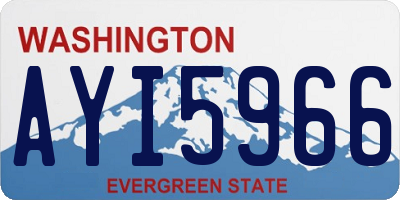 WA license plate AYI5966