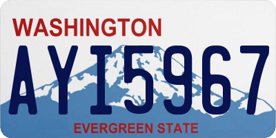 WA license plate AYI5967