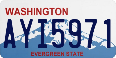 WA license plate AYI5971