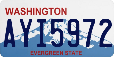 WA license plate AYI5972