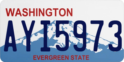 WA license plate AYI5973