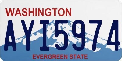 WA license plate AYI5974