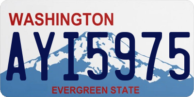 WA license plate AYI5975