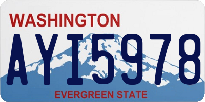 WA license plate AYI5978