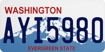 WA license plate AYI5980