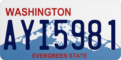 WA license plate AYI5981