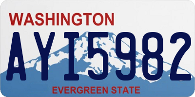 WA license plate AYI5982