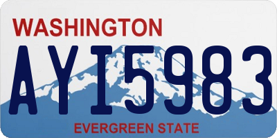 WA license plate AYI5983
