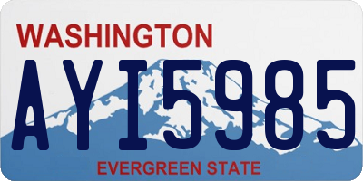WA license plate AYI5985