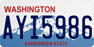 WA license plate AYI5986