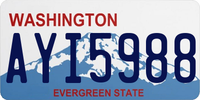 WA license plate AYI5988