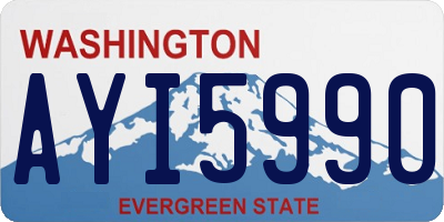 WA license plate AYI5990