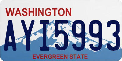 WA license plate AYI5993