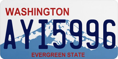 WA license plate AYI5996