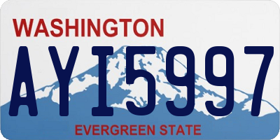WA license plate AYI5997