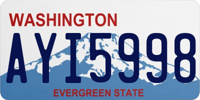 WA license plate AYI5998
