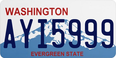 WA license plate AYI5999