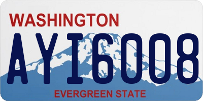 WA license plate AYI6008