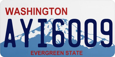 WA license plate AYI6009