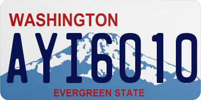 WA license plate AYI6010