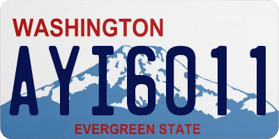 WA license plate AYI6011