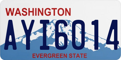 WA license plate AYI6014