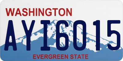 WA license plate AYI6015