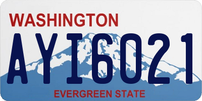 WA license plate AYI6021