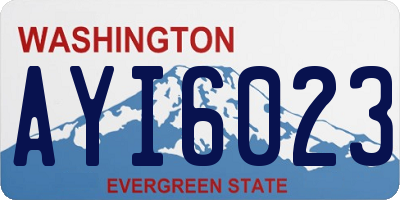 WA license plate AYI6023