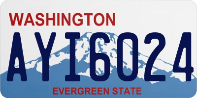 WA license plate AYI6024
