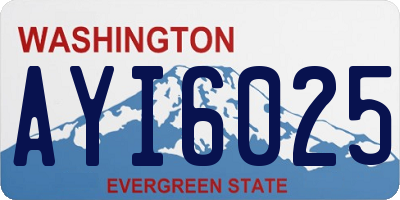 WA license plate AYI6025