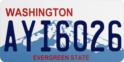 WA license plate AYI6026