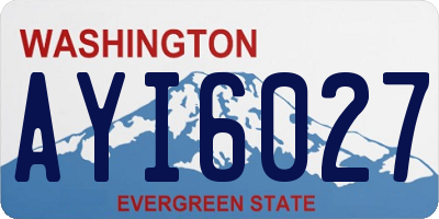WA license plate AYI6027